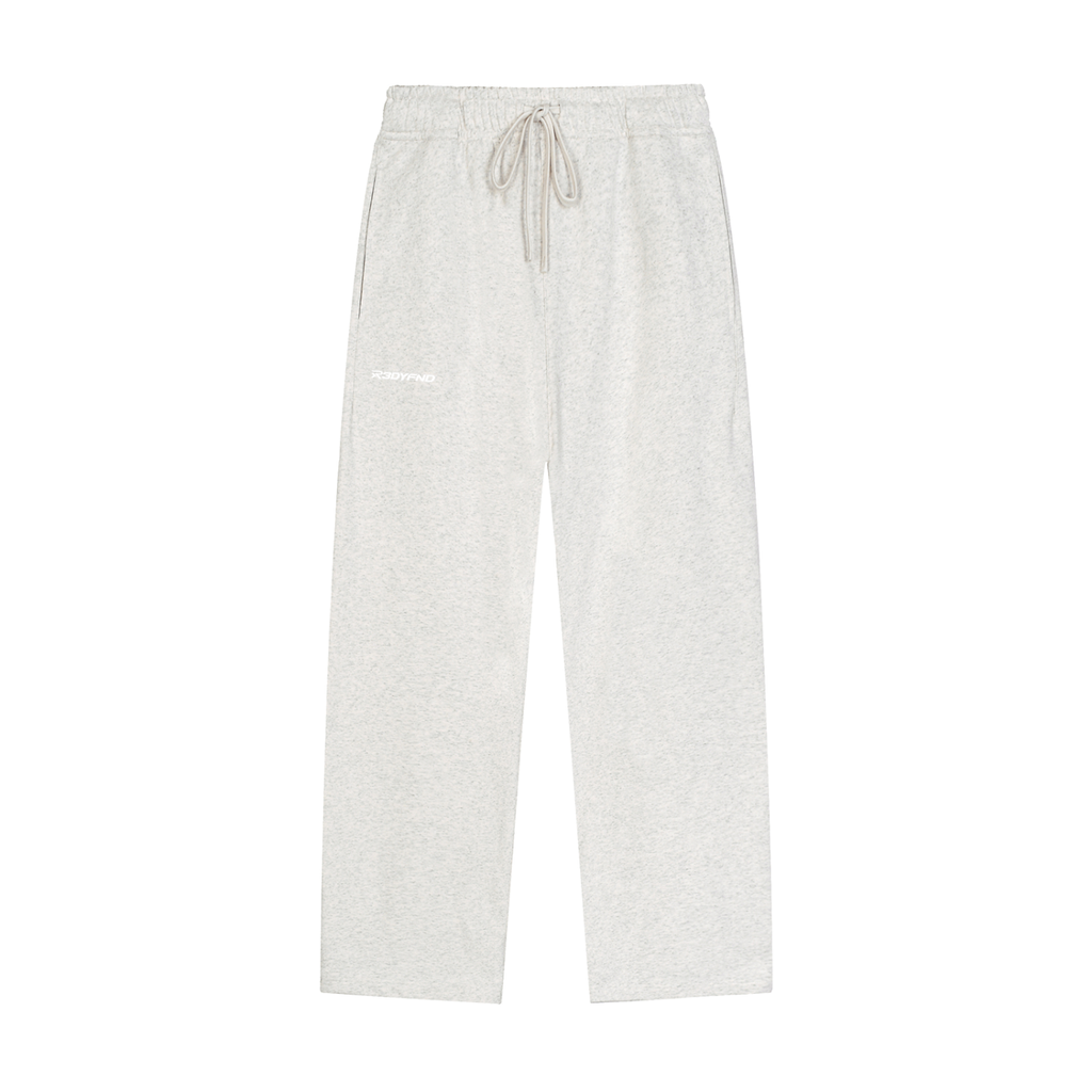 R3DYFND | White logo Essential Joggers
